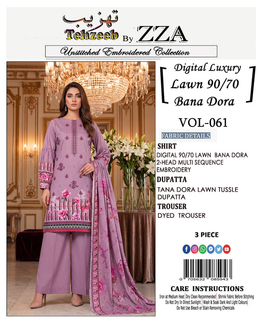 Ladies Lawn Printed Suit