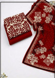 Maroon Blossom 3-Piece Suit